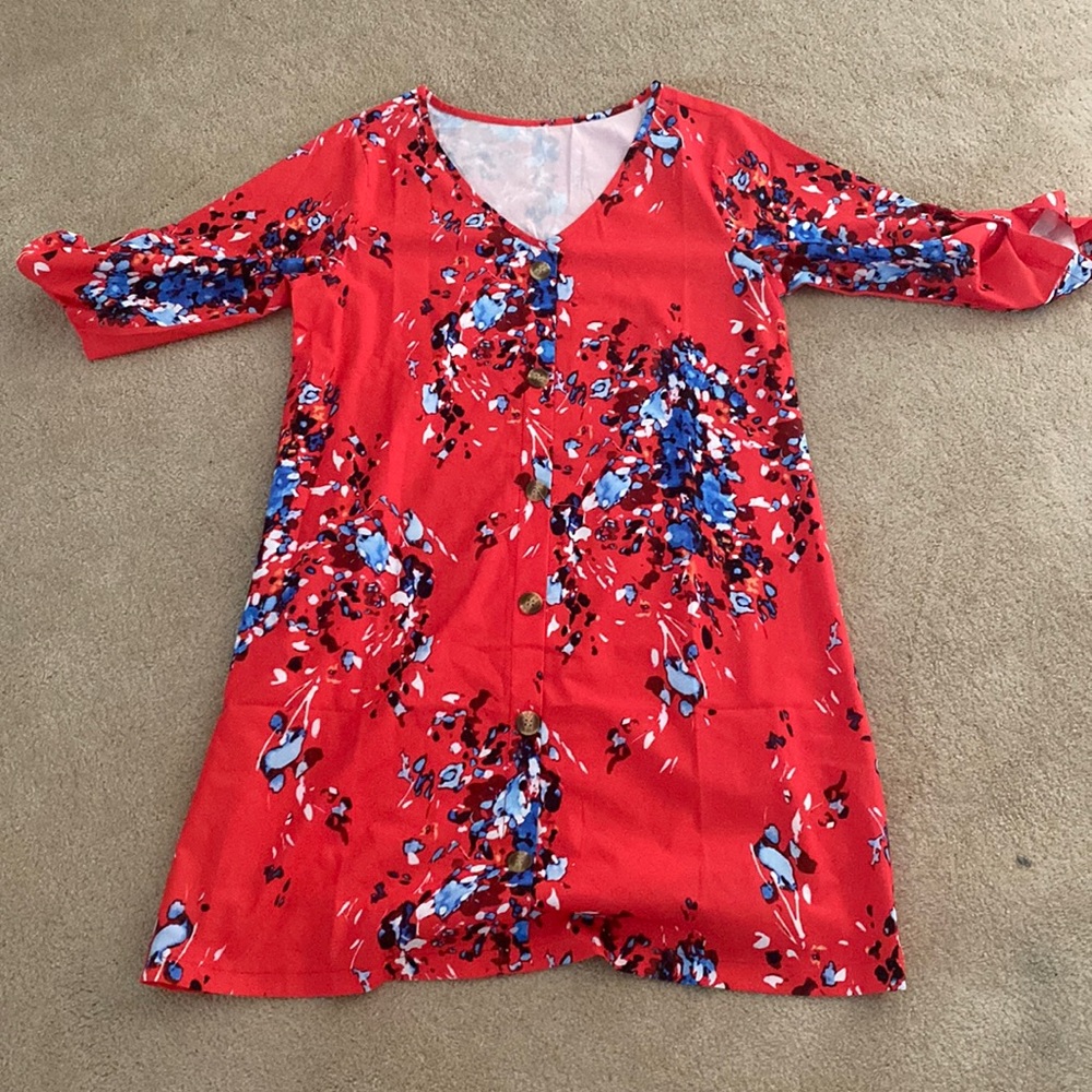 Lightweight multi-color dress. Brand new, never worn.